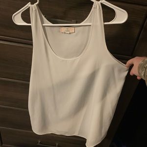 Silky white formal tank